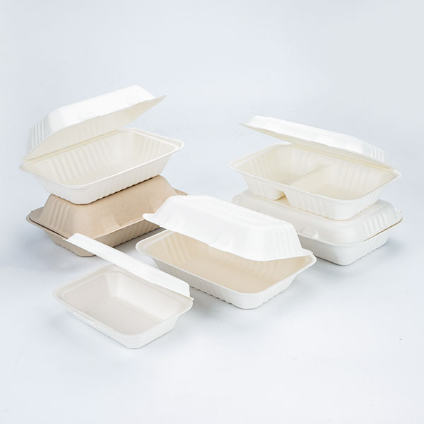 Disposable sugarcane bagasse Fiber Pulp lunchbox/clamshell collection 