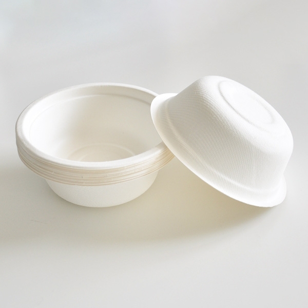 Disposable degradable 350ml ecofriendly round bowl for dinner