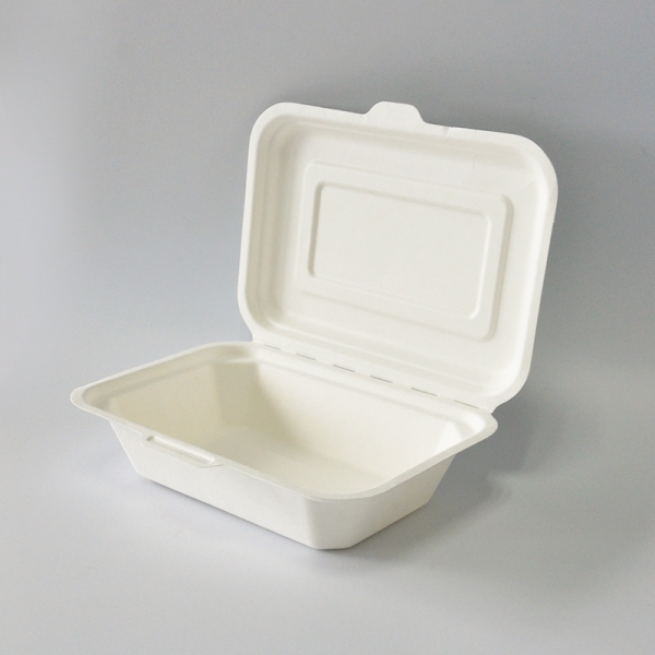 Compartment lunch delivery Sugarcane Bagasse Clamshell box MP-1