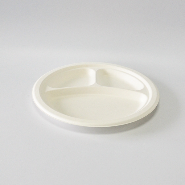 P007 10Inch Eco-Friendly Disposable Sugarcane Bagasse Dinnerware Plate