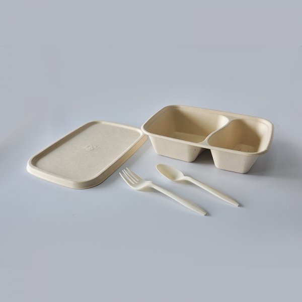 Y-37-1000MF Biodegradable sugarcane bagasse 1000ml take out box without lid