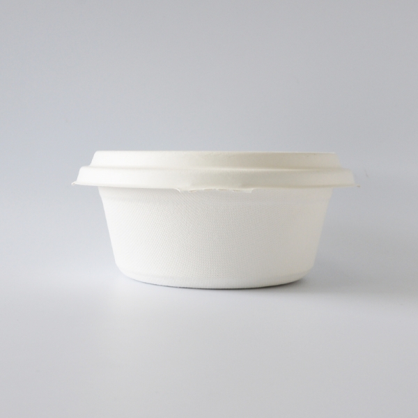 Green compostable food packaging sugarcane takeout 1280ML round bowl