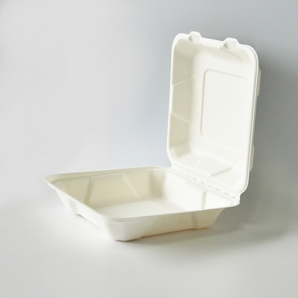 Clamshell Eco-friendly Tableware sugarcane bagasse Tableware Packaging Box