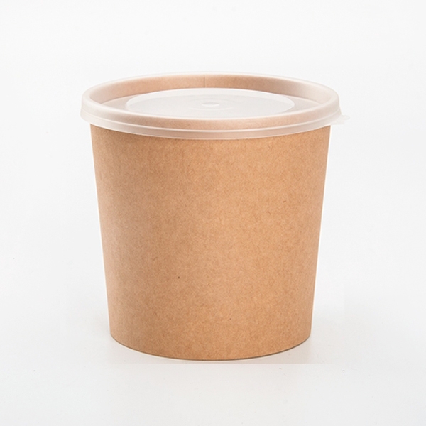 Biodegradable disposable kraft paper food container 16oz